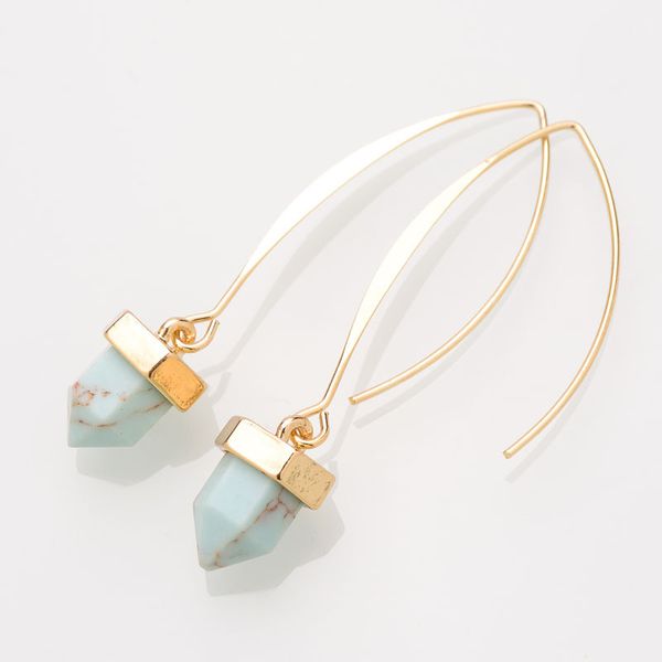 dangle & chandelier re triangle jewelry ear accessories turquoises earrings drop blue natural stone gold color for women j30, Silver
dangle & chandelier re triangle jewelry ear accessories turquoises earrings drop blue natural stone gold color for women j30, Silver