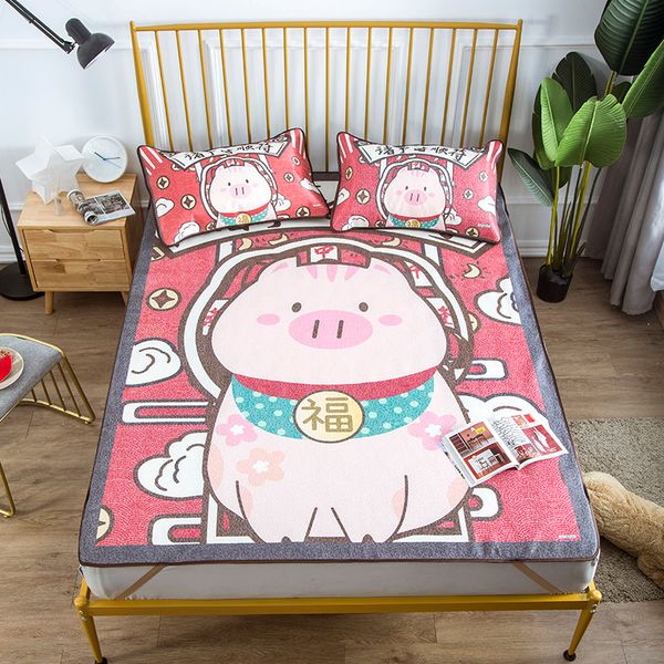 2/3pcs/set mat summer sleeping mat single double cool folding peony bed cover sleeping flax mattress cover red pig bedspread
2/3pcs/set mat summer sleeping mat single double cool folding peony bed cover sleeping flax mattress cover red pig bedspread