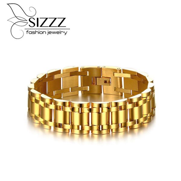 charm bracelets european and american style 17cm long stainless steel gold color bracelet&bangles for men, Golden;silver
charm bracelets european and american style 17cm long stainless steel gold color bracelet&bangles for men, Golden;silver