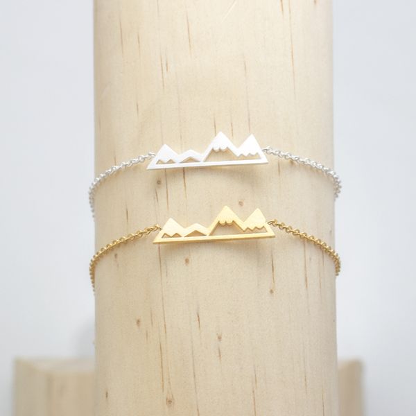 dainty gold snow mountain bracelet adventure gift for women pulseira feminina stainless steel charm bracelet hiking jewelry, Golden;silver
dainty gold snow mountain bracelet adventure gift for women pulseira feminina stainless steel charm bracelet hiking jewelry, Golden;silver
