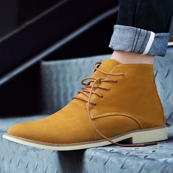 men boots fashion comfortable spring autumn lace-up casual ankle rubber boots male shoes hombre sapatilha black blue yellow 745
men boots fashion comfortable spring autumn lace-up casual ankle rubber boots male shoes hombre sapatilha black blue yellow 745