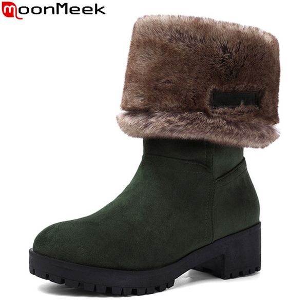 moonmeek 2020 big size 34-43 winter snow boots med heels round toe keep warm ladies shoes 3 colors mid calf boots women, Black
moonmeek 2020 big size 34-43 winter snow boots med heels round toe keep warm ladies shoes 3 colors mid calf boots women, Black