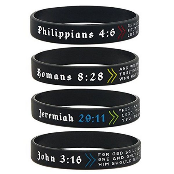 tennis 1pcs cross bible scriptures christian religious john jeremiah romans philippians sport silicone rubber bracelet wristband, Golden;silver
tennis 1pcs cross bible scriptures christian religious john jeremiah romans philippians sport silicone rubber bracelet wristband, Golden;silver