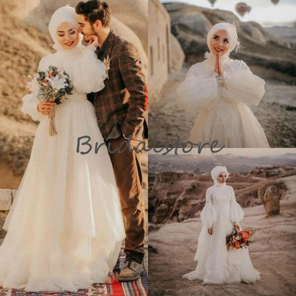 puff sleeve arabic muslim wedding dresses a line boho lace wedding dress 2021 floor length tulle country bohemian bridal gowns elegant, White
puff sleeve arabic muslim wedding dresses a line boho lace wedding dress 2021 floor length tulle country bohemian bridal gowns elegant, White