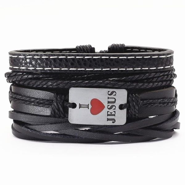 new arrival i love jesus red heart cross charm black brown women leather bracelets men bangle homme gift jewelry y shipping, Golden;silver
new arrival i love jesus red heart cross charm black brown women leather bracelets men bangle homme gift jewelry y shipping, Golden;silver