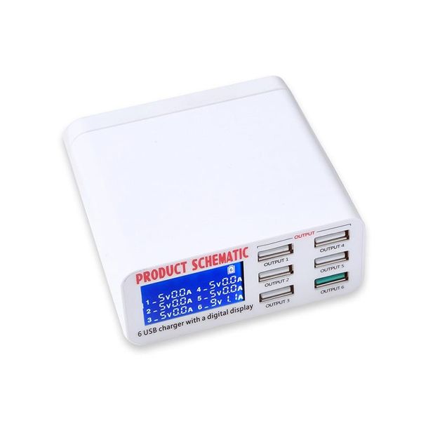 6-port usb quick 3.0 wall charger with lcd display deskcharger adapter hub multi port usb fast charger dock station
6-port usb quick 3.0 wall charger with lcd display deskcharger adapter hub multi port usb fast charger dock station