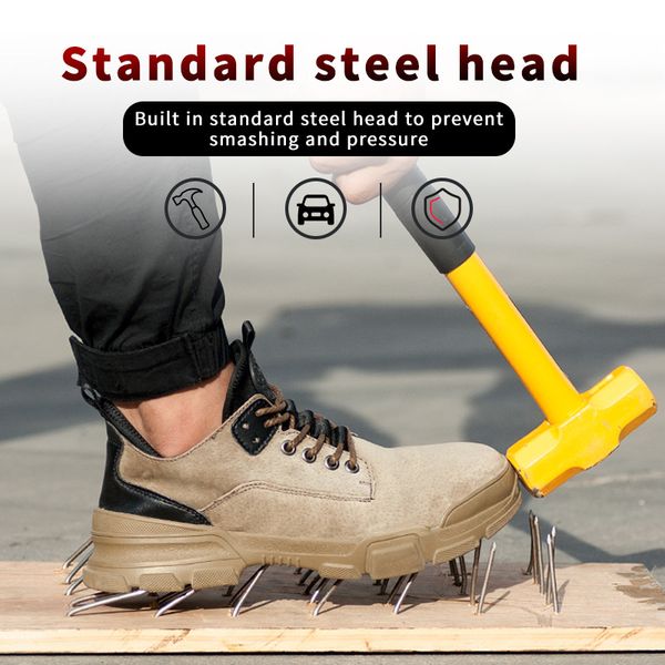 2020 new labor protection shoes men's anti-smashing anti-piercing safety protection shoes suede leather outdoor work, Black
2020 new labor protection shoes men's anti-smashing anti-piercing safety protection shoes suede leather outdoor work, Black