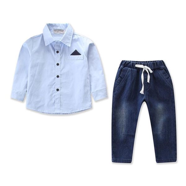 spring autumn and small boy's full cotton light blue long sleeve shirt leisure jeans suit 2 3 4 5 6 7 kg-50, White
spring autumn and small boy's full cotton light blue long sleeve shirt leisure jeans suit 2 3 4 5 6 7 kg-50, White