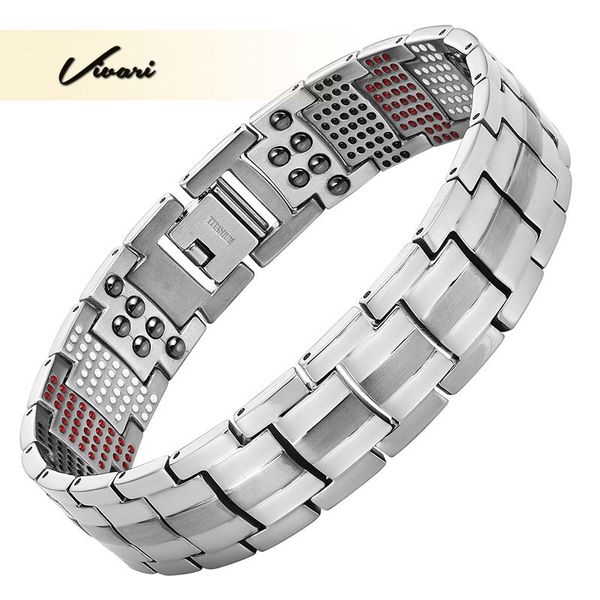vivari men's health magnetic bracelet for men silver plated pure titanium bangle magnetic ion germanium far infar red bracelets, Black
vivari men's health magnetic bracelet for men silver plated pure titanium bangle magnetic ion germanium far infar red bracelets, Black
