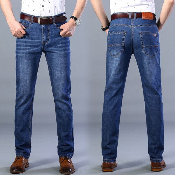 men's summer jeans and jeanstrousers and jeans thin loose business straight pants elastic breathable mid-high waist denim pants 6329 eg, Blue
men's summer jeans and jeanstrousers and jeans thin loose business straight pants elastic breathable mid-high waist denim pants 6329 eg, Blue