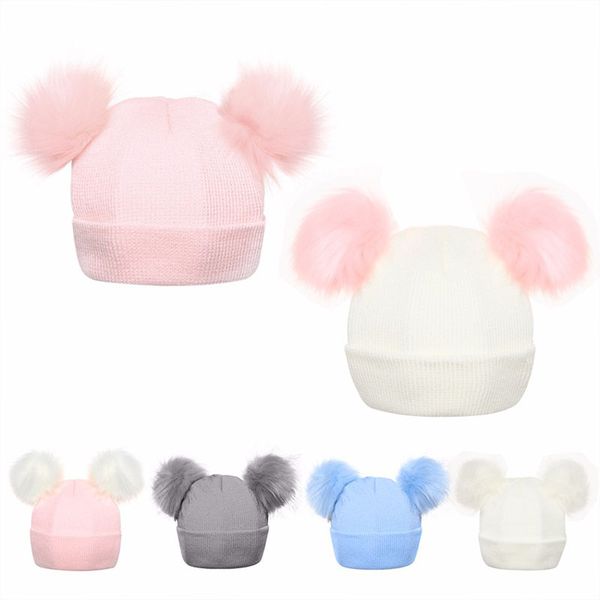 new baby hat children's wool hat double ball knit imitation fur ball wool toddler, Yellow
new baby hat children's wool hat double ball knit imitation fur ball wool toddler, Yellow