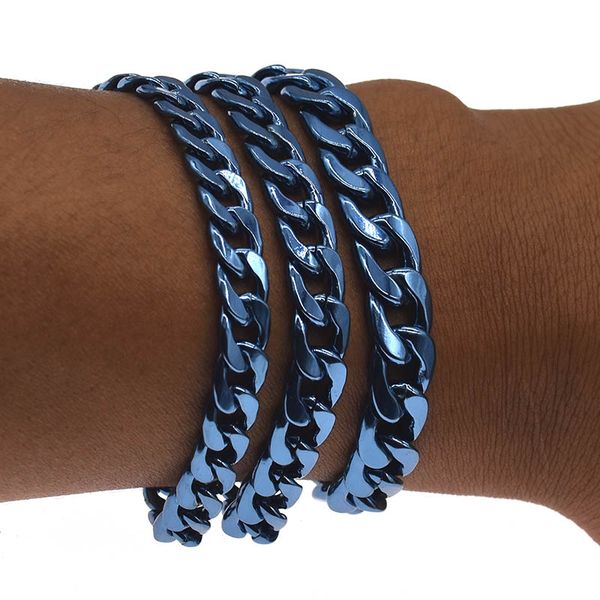 chain on hand for mens bracelet cuban link bracelet men accessories fasion wrist jewellery gifts, Black
chain on hand for mens bracelet cuban link bracelet men accessories fasion wrist jewellery gifts, Black