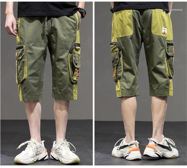 mens designer knee length shorts relaxed loose midweight homme clothing fashion big pocket casual cargo pants, White;black
mens designer knee length shorts relaxed loose midweight homme clothing fashion big pocket casual cargo pants, White;black