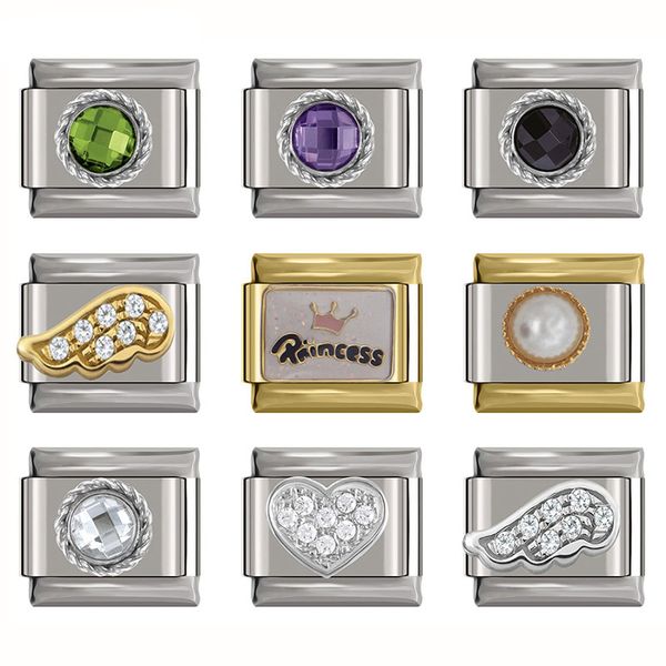 charms fyour 9mm princess bracelet chamrs original heart wing round cz high-end italian charm banble jewelry making for girls dj199, Bronze;silver
charms fyour 9mm princess bracelet chamrs original heart wing round cz high-end italian charm banble jewelry making for girls dj199, Bronze;silver