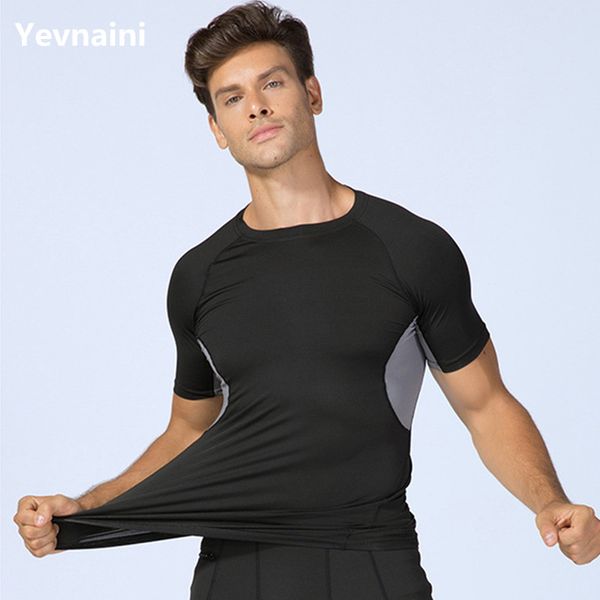 men short sleeve running shirt quick dry training t shirt fitness 2020 men sport tight tees gym clothing sportswear, Gray;blue
men short sleeve running shirt quick dry training t shirt fitness 2020 men sport tight tees gym clothing sportswear, Gray;blue