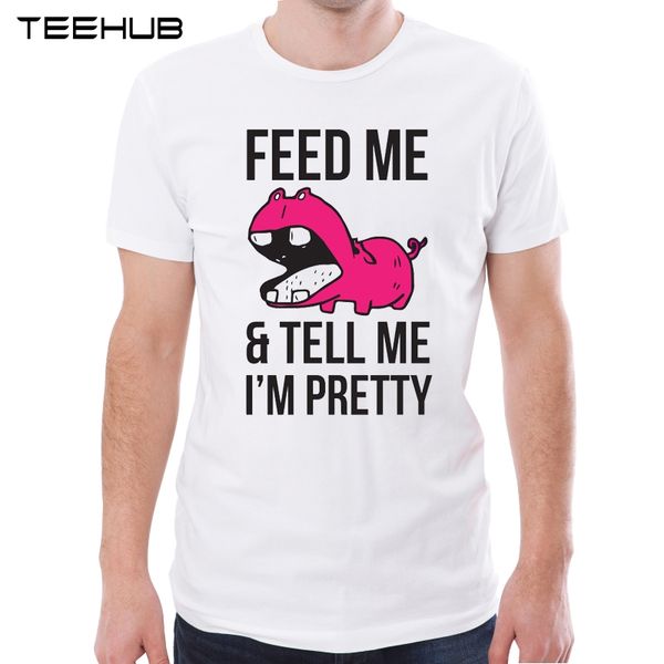 2019 men's new cute hippo feed me printed short sleeve t-shirt summer fashion cool novelty o-neck soft tee
2019 men's new cute hippo feed me printed short sleeve t-shirt summer fashion cool novelty o-neck soft tee