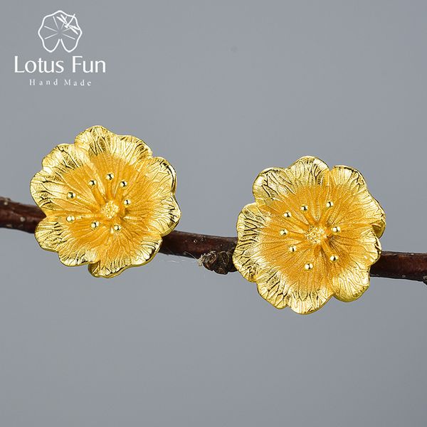 lotus fun wild rose flower stud earrings new arrival real 925 sterling silver earrings for women gift handmade fine jewelry 200921, Golden;silver
lotus fun wild rose flower stud earrings new arrival real 925 sterling silver earrings for women gift handmade fine jewelry 200921, Golden;silver