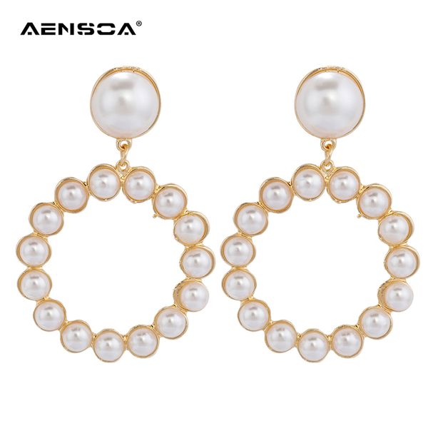 aensoa new gold color big pearl падение серьга для женщин круглой окружности серьги свадебного подарок ювелирных изделия способа оптовых, Silver
aensoa new gold color big pearl падение серьга для женщин круглой окружности серьги свадебного подарок ювелирных изделия способа оптовых, Silver