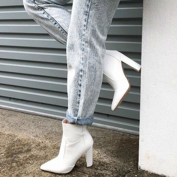 women mid-calf boots chaussure booties vintage pu leather high heels pointed toe pumps shoes woman zapatos mujer sapato d1733, Black
women mid-calf boots chaussure booties vintage pu leather high heels pointed toe pumps shoes woman zapatos mujer sapato d1733, Black