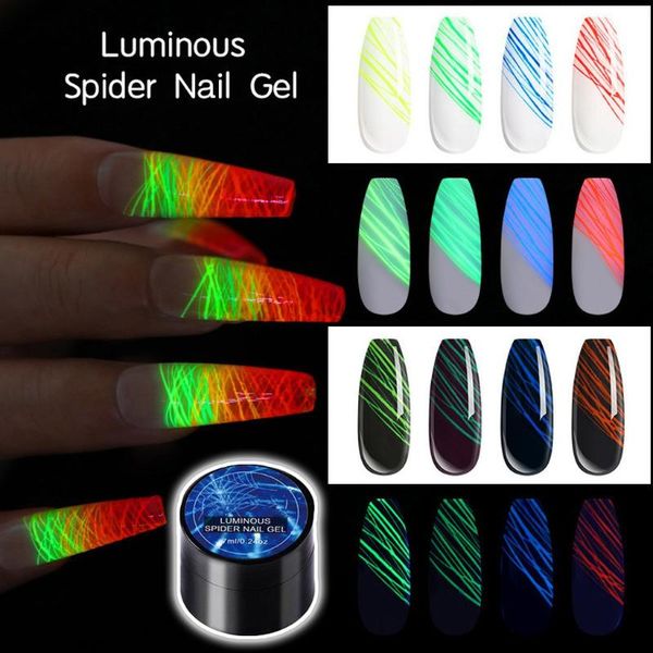 nail luminous spider uv gel nail polish neon fluorescent effect gel 8pcs varnish semi permanant varnish polish paillett, Silver;gold
nail luminous spider uv gel nail polish neon fluorescent effect gel 8pcs varnish semi permanant varnish polish paillett, Silver;gold