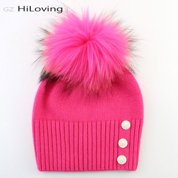 beanie/skull caps gzhilovingl fashion women's winter wool beanies hats with big fur pom women ladies pearl skullies beanie for girls, Blue;gray 
beanie/skull caps gzhilovingl fashion women's winter wool beanies hats with big fur pom women ladies pearl skullies beanie for girls, Blue;gray