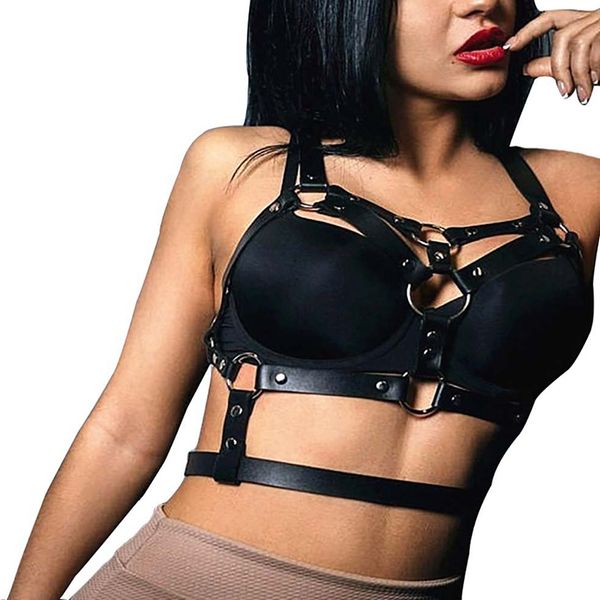 женская сеть punk пояс body кожезаменитель harness регулируемая с пряжками и уплотнительных колец, Black;brown
женская сеть punk пояс body кожезаменитель harness регулируемая с пряжками и уплотнительных колец, Black;brown