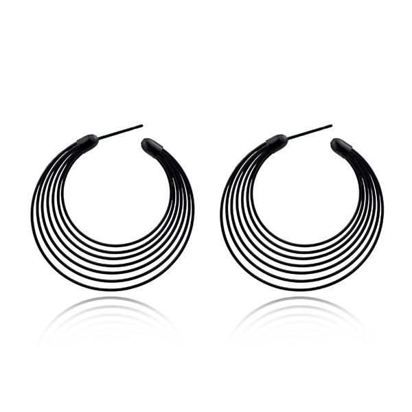 1pair personality black multi layer endless circle hoop earrings for women simple hollow big round earrings jewelry e395-2, Golden;silver
1pair personality black multi layer endless circle hoop earrings for women simple hollow big round earrings jewelry e395-2, Golden;silver
