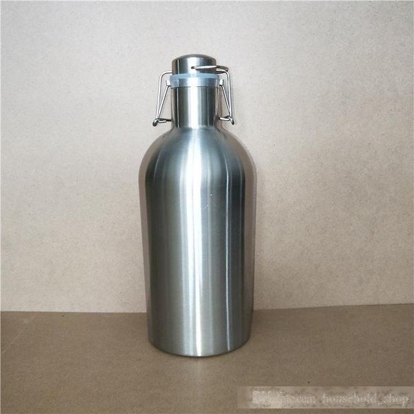 64oz stainless steel hip flasks 32oz beer growler swing whiskey cold beer bottle with lid hip flask
64oz stainless steel hip flasks 32oz beer growler swing whiskey cold beer bottle with lid hip flask