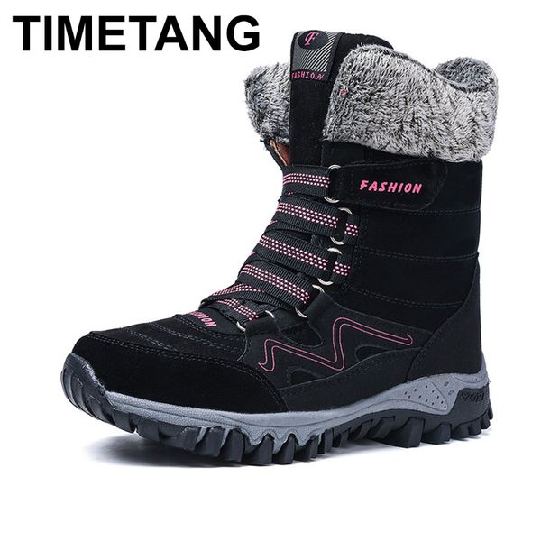 boots timetang arrival fashion suede leather women winter snow warm plush women's ankle waterproof flat shoes, Black
boots timetang arrival fashion suede leather women winter snow warm plush women's ankle waterproof flat shoes, Black