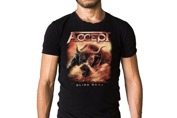 accept blind rage mad bull album cover men t-shirt