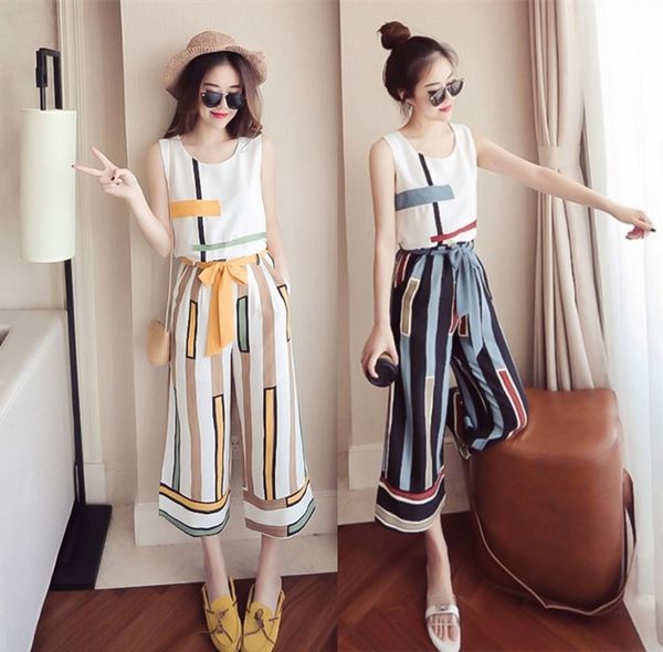 2020 summer new korean style western style vest fashion two-piece set printed chiffon wide leg pants suit nine-point wide leg pants suit wom, Gray
2020 summer new korean style western style vest fashion two-piece set printed chiffon wide leg pants suit nine-point wide leg pants suit wom, Gray