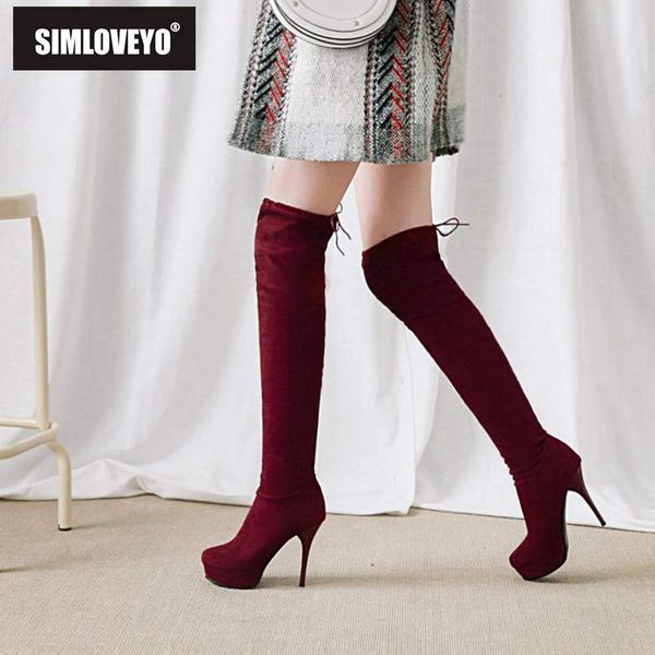 simloveyo winter over the knee boots thin heel round toe platform lace up shoes women thigh high boots botas feminino b1072, Black
simloveyo winter over the knee boots thin heel round toe platform lace up shoes women thigh high boots botas feminino b1072, Black