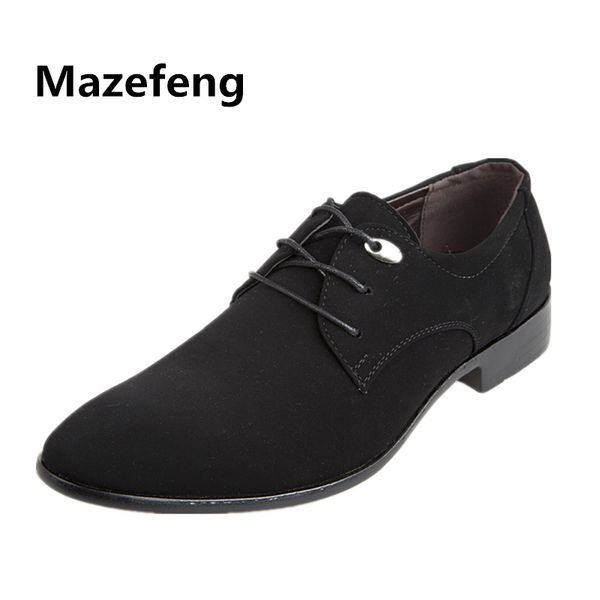 dress shoes mazefeng 2021 england style spring male frosted leather pointed toe men solid fashion business, Black
dress shoes mazefeng 2021 england style spring male frosted leather pointed toe men solid fashion business, Black
