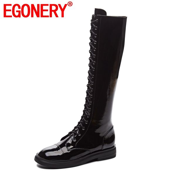 egonery leather knee high boots women's shoes fashion autumn winter blue beige black lace-up riding boots 34-39cn drop shipping
egonery leather knee high boots women's shoes fashion autumn winter blue beige black lace-up riding boots 34-39cn drop shipping