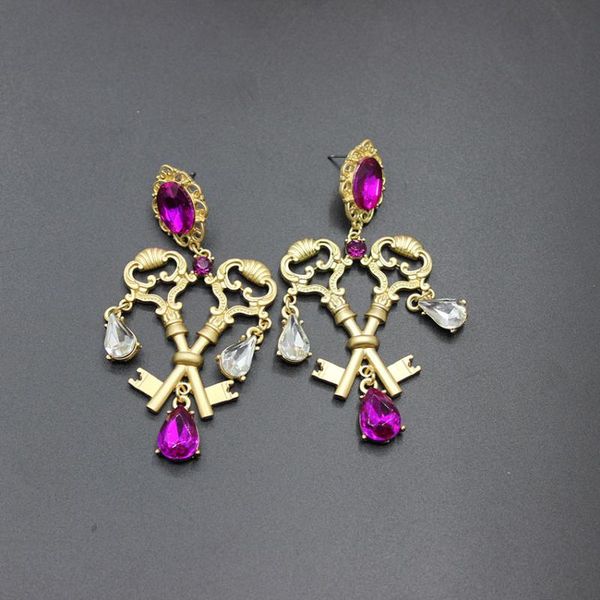 european and american fashion ladies new personality double key gem retro earrings baroque wind cross earrings 199, Golden;silver
european and american fashion ladies new personality double key gem retro earrings baroque wind cross earrings 199, Golden;silver