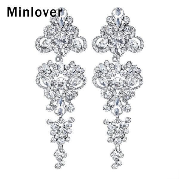 dangle & chandelier minlover siver color bride wedding long drop earrings for women rhinestone fashion jewelry 2021 eh198, Silver
dangle & chandelier minlover siver color bride wedding long drop earrings for women rhinestone fashion jewelry 2021 eh198, Silver