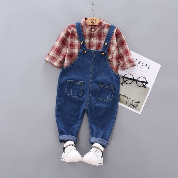 children baby boys clothes outfits sets shirt + overalls kids boy fashion boy clothing cotton blend shirt denim trousers, White
children baby boys clothes outfits sets shirt + overalls kids boy fashion boy clothing cotton blend shirt denim trousers, White