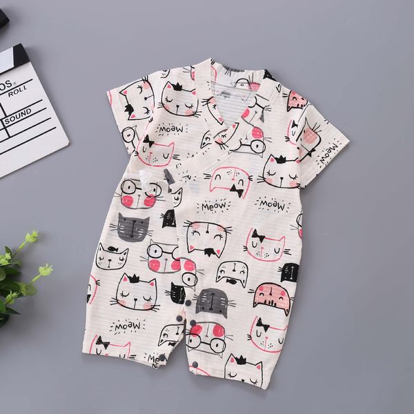2020 summer newborn lace-up crawling clothes cartoon printed one-piece suit baby four seasons gown, Blue
2020 summer newborn lace-up crawling clothes cartoon printed one-piece suit baby four seasons gown, Blue