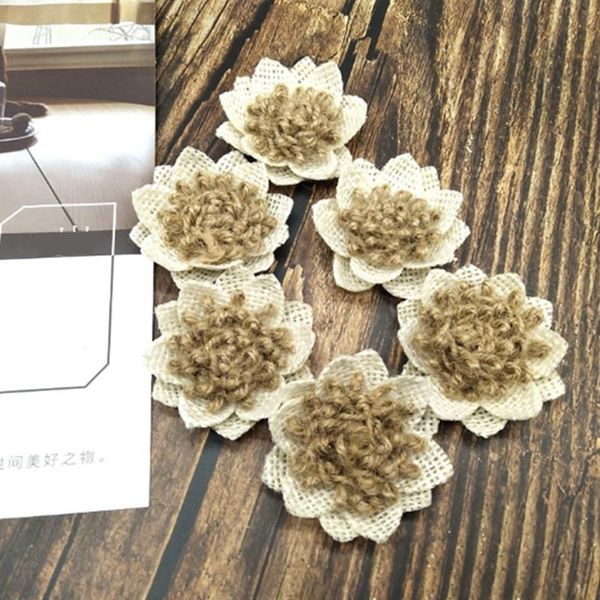 10pcs handmade jute hessian burlap flowers rose linen decoration wedding flower decor diy crafts accessories
10pcs handmade jute hessian burlap flowers rose linen decoration wedding flower decor diy crafts accessories