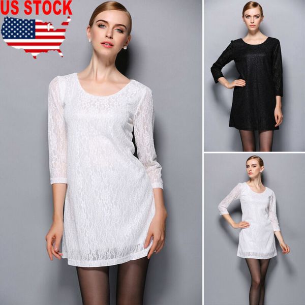 casual dresses women slim fit 3/4 sleeve lace embroider clubwear party bodycon wrap shirt dress, Black;gray
casual dresses women slim fit 3/4 sleeve lace embroider clubwear party bodycon wrap shirt dress, Black;gray