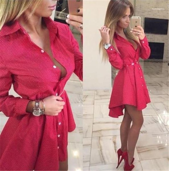 fashion- long sleeve spring dresses women polka dot shirt dresses pleated high waist a line dresses, White
fashion- long sleeve spring dresses women polka dot shirt dresses pleated high waist a line dresses, White