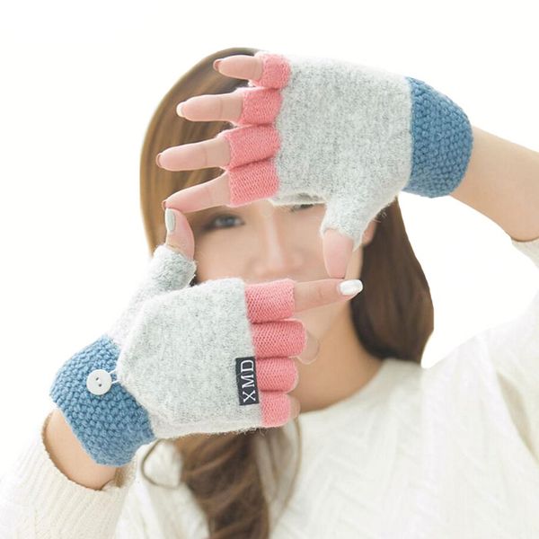 five fingers gloves ysdnchi half finger glove winter girl wrist warmers wool casual fingerless mittens button patchwork warm mitten, Blue;gray
five fingers gloves ysdnchi half finger glove winter girl wrist warmers wool casual fingerless mittens button patchwork warm mitten, Blue;gray