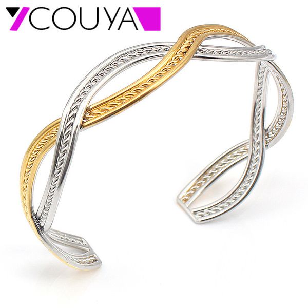 couya gold double color winding sweet elegant women bracelet valentine's day lovers gifts stainless steel waterproof, Black
couya gold double color winding sweet elegant women bracelet valentine's day lovers gifts stainless steel waterproof, Black