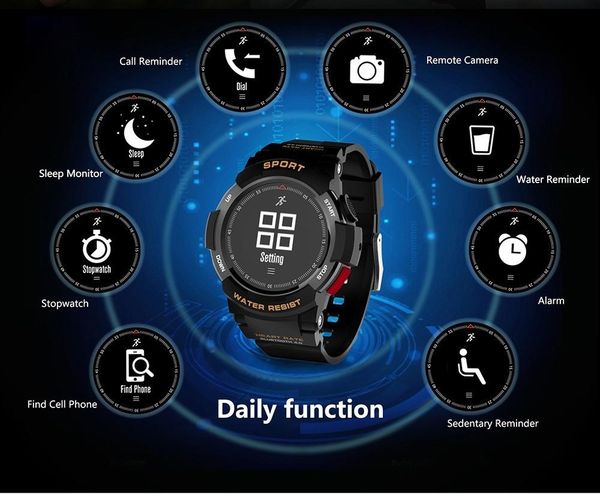 2018 new f6 smartwatch nrf51822 chip ip68 waterproof sleep monitor remote camera smartwatch for ios/android
2018 new f6 smartwatch nrf51822 chip ip68 waterproof sleep monitor remote camera smartwatch for ios/android