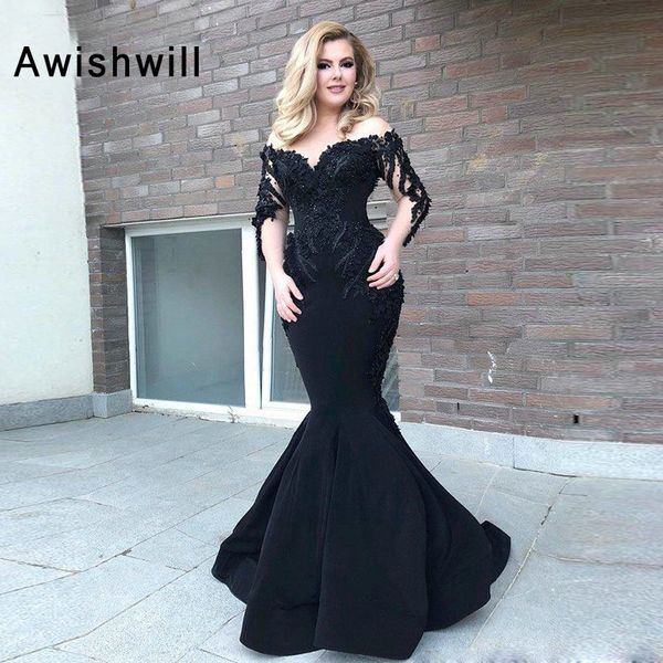 party dresses custom-made mermaid evening long off the shoulder full sleeves gown black floor length formal gowns, White;black
party dresses custom-made mermaid evening long off the shoulder full sleeves gown black floor length formal gowns, White;black