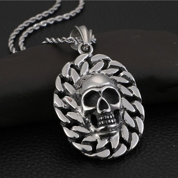 chains gothic mens necklaces solid stainless steel skull pendants 22/24inch long necklace for men punk rock biker jewelry accessories, Silver
chains gothic mens necklaces solid stainless steel skull pendants 22/24inch long necklace for men punk rock biker jewelry accessories, Silver