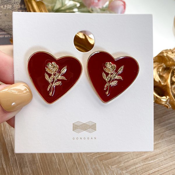 aensoa classic vintage woman earrings popular red heart shaped rose flowers enamel dangle earrings for women jewelry accessories, Silver
aensoa classic vintage woman earrings popular red heart shaped rose flowers enamel dangle earrings for women jewelry accessories, Silver