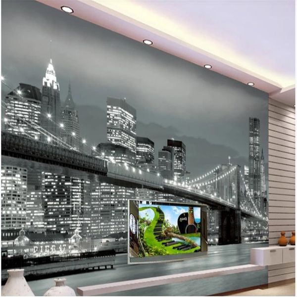 modern wallpaper for living room new york bridge suspension bridge building night view tv background wall mural
modern wallpaper for living room new york bridge suspension bridge building night view tv background wall mural