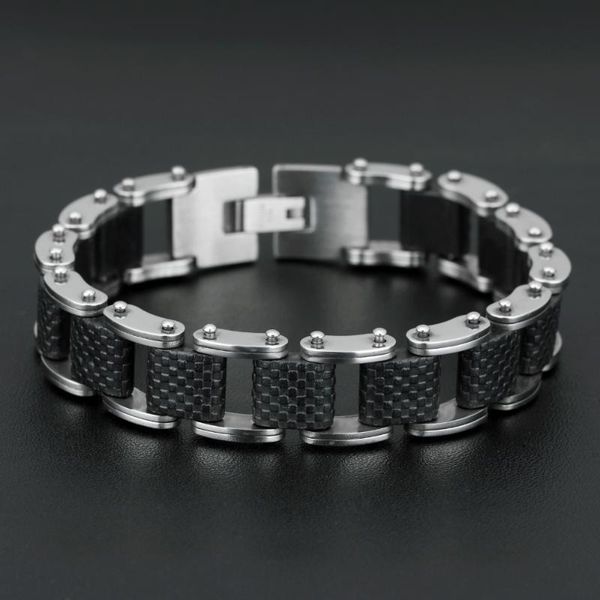 charm bracelets fashion men's male stainless steel silicone stripe chain link black bangle jewelry gift xin-, Golden;silver
charm bracelets fashion men's male stainless steel silicone stripe chain link black bangle jewelry gift xin-, Golden;silver