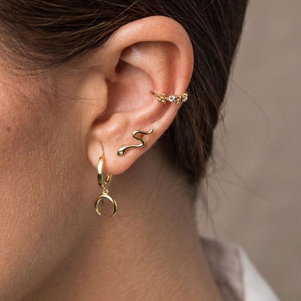 ghidbk lovely and cute 925 sterling silver moon charm huggie hoop earrings simple initial c pendant earring femme dainty jewelry, Golden;silver
ghidbk lovely and cute 925 sterling silver moon charm huggie hoop earrings simple initial c pendant earring femme dainty jewelry, Golden;silver